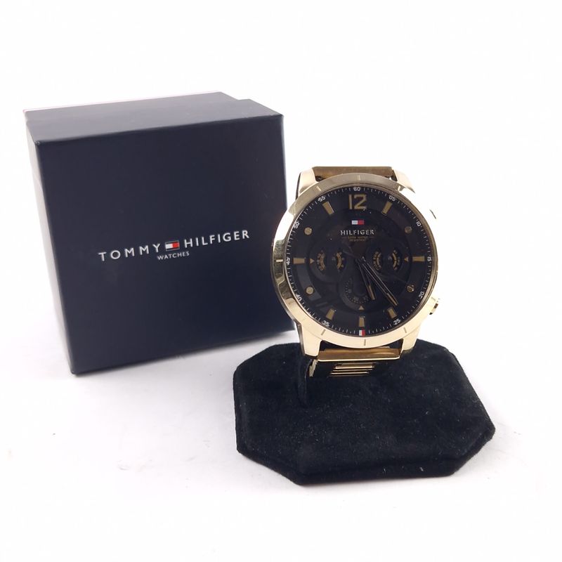 tommy Hilfiger TH.458.1.34.3386, Herenhorloge, 50 MM, 5ATM, Goud/Gold Incl. Extra Schakels, Incl. Doosje | In Nette Staat