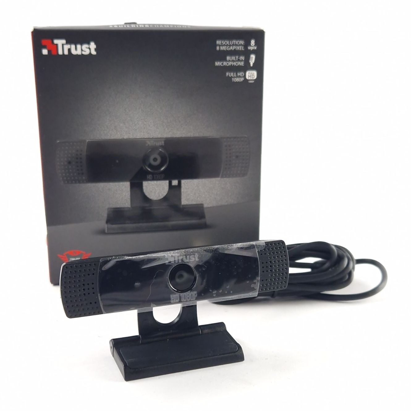Trust GXT 1160 Vero, Webcam, Full-HD, 30FPS, Windows, Zwart/Black, Incl. Doosje | Zo Goed Als Nieuw