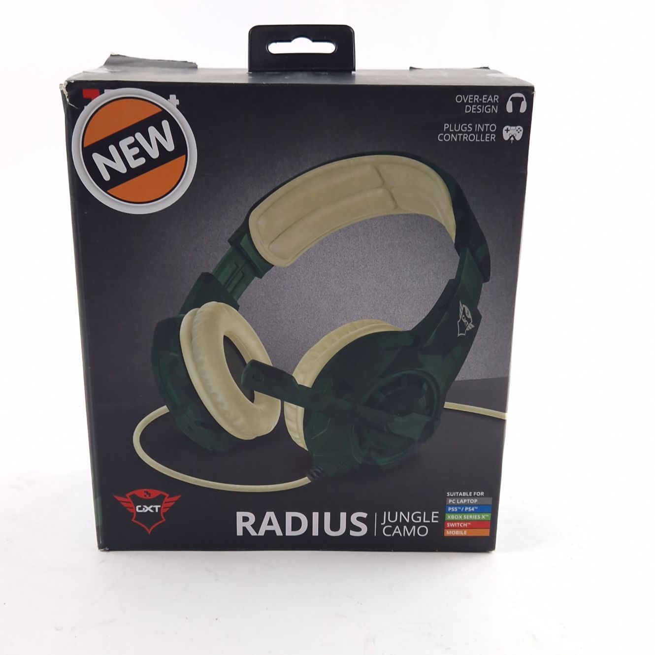 trust carus GXT 310 Radius, Koptelefoon Bedraad, Aux, Met Microfoon, Jungle Camo | Nieuwe In Seal