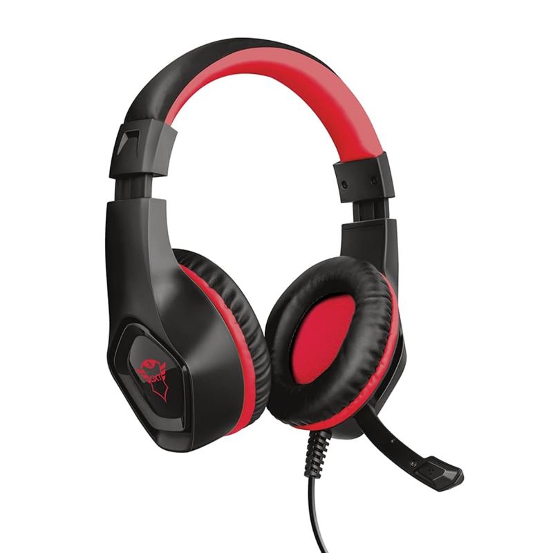 trust GXT 404R Rana, Koptelefoon Bedraad, Aux, Met Microfoon, Rood/Red | Nieuwe In Seal