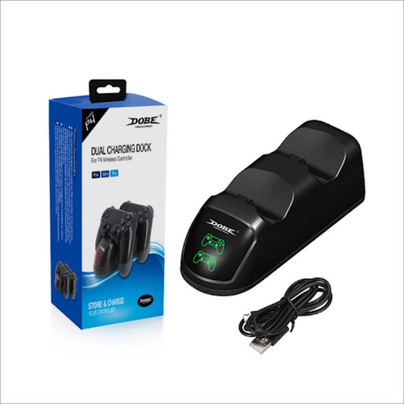 Dobe Dual Charging Dock Playstation 4 Controllers Black/Zwart | Nieuw In Seal