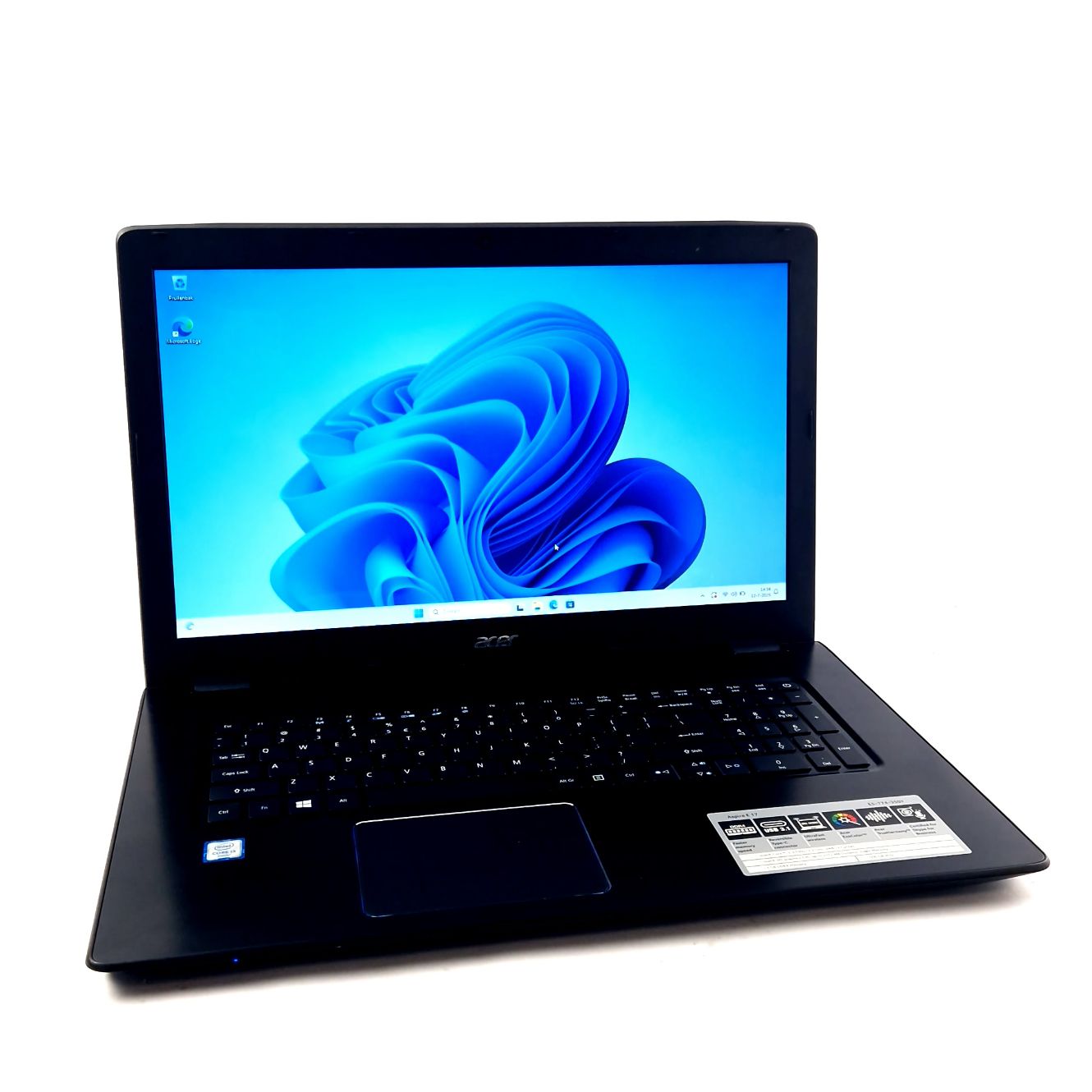 Acer E5-774-350Y, Laptop, 128GB SSD, i3-6100U, 4GB DDR4, 17.3 Inch, Black/Zwart, Incl. Nieuw Accu | Incl. Garantie