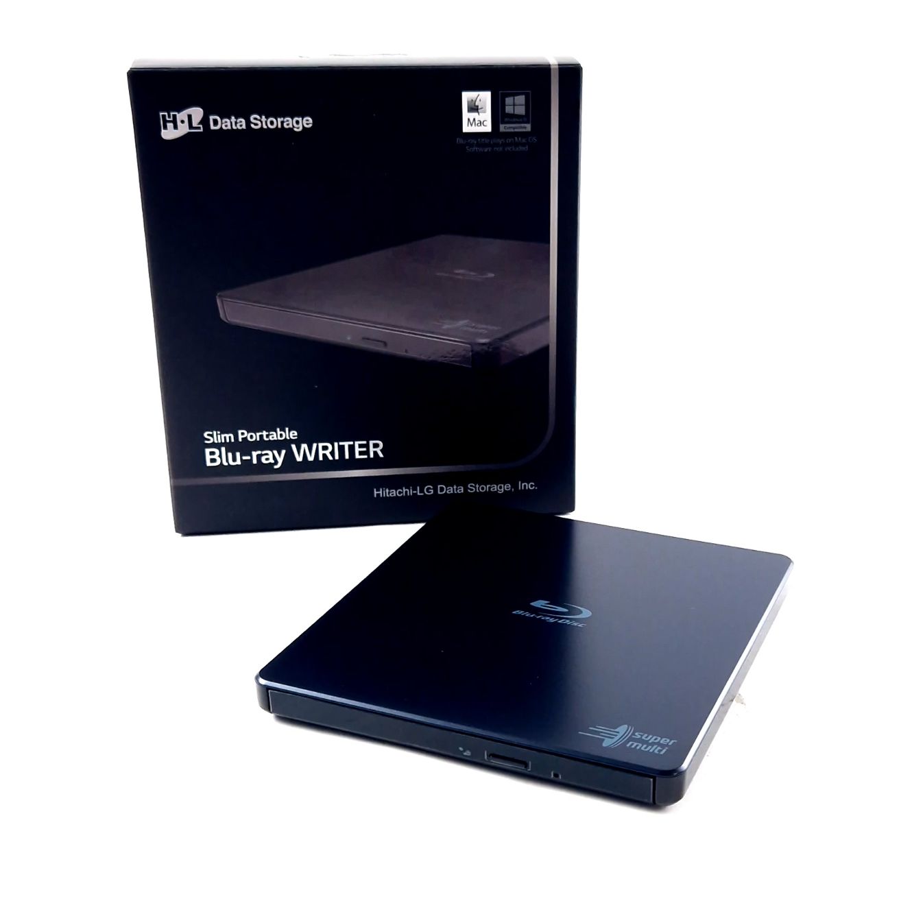 Hitachi LG Slim Portable Blu-ray Writer, Blu-Ray Lezer/Schrijver Black/Zwart | In Nette Staat