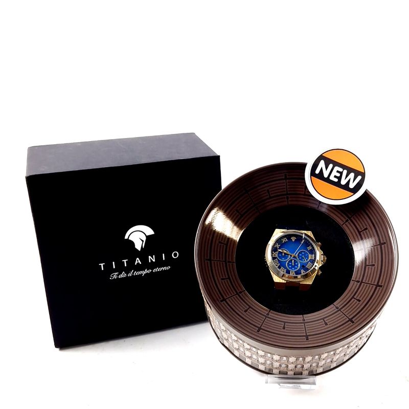 Titano Augustus Herenhorloge, Quartz Blue/Blauw, Incl. Doosje | Nieuw In seal