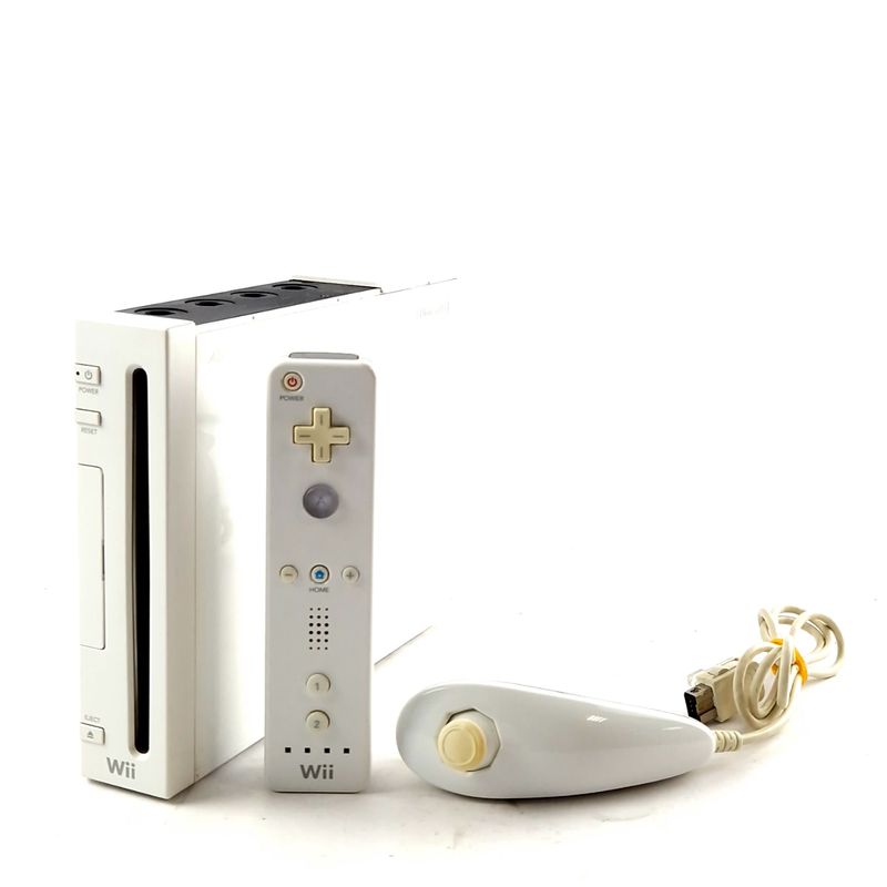 Nintendo Wii Console, Incl. Controller, Incl. Nunchuck, White/Wit, Mist Klepje Aan De Bovenkant | Incl. Garantie