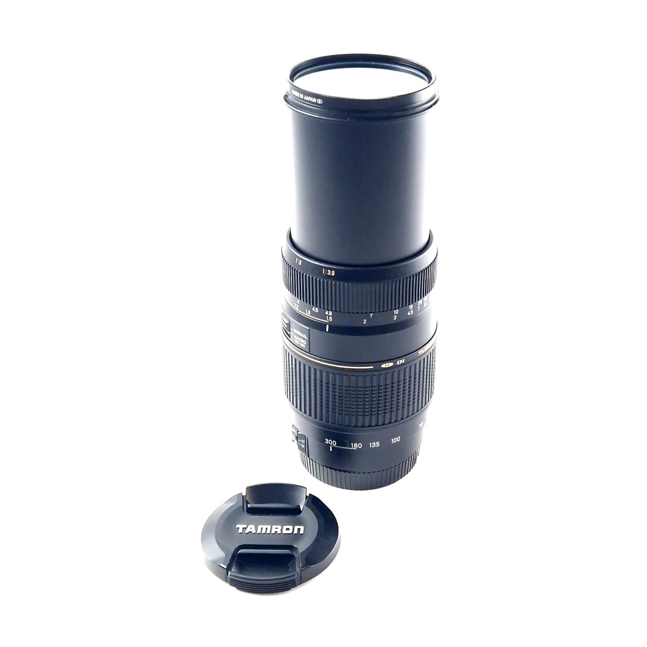 Tamron, Af 70-300MM 1:4-6.6 Tele Macro-(1:2) A7, Camera Lens, Canon Zwart/Black, Lenskapjes | In Nette Staat