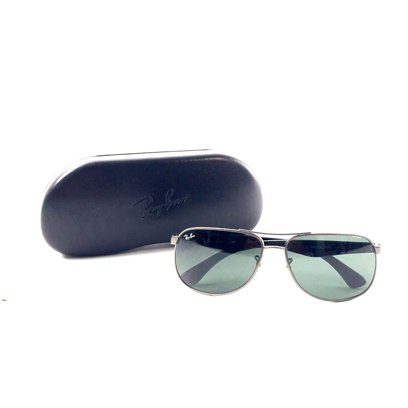 Ray-ban, RB3502, Heren Zonnebril, Groen/ Green, Incl Hoesje | In Nette Staat