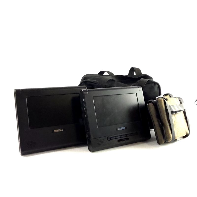 Silvercrest SDV-702 portable DVD Speler, Incl. Afstandsbediening, Black/Zwart, Incl. Draagtas | In Nette Staat