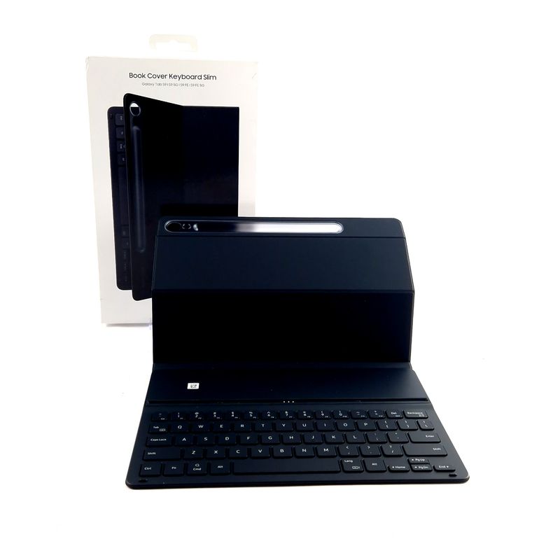 Samsung Book Cover Keybord Slim Voor Galaxy Tab S9, S9 5G, S9FE, S9FE 5G, Black/Zwart | In Nette Staat