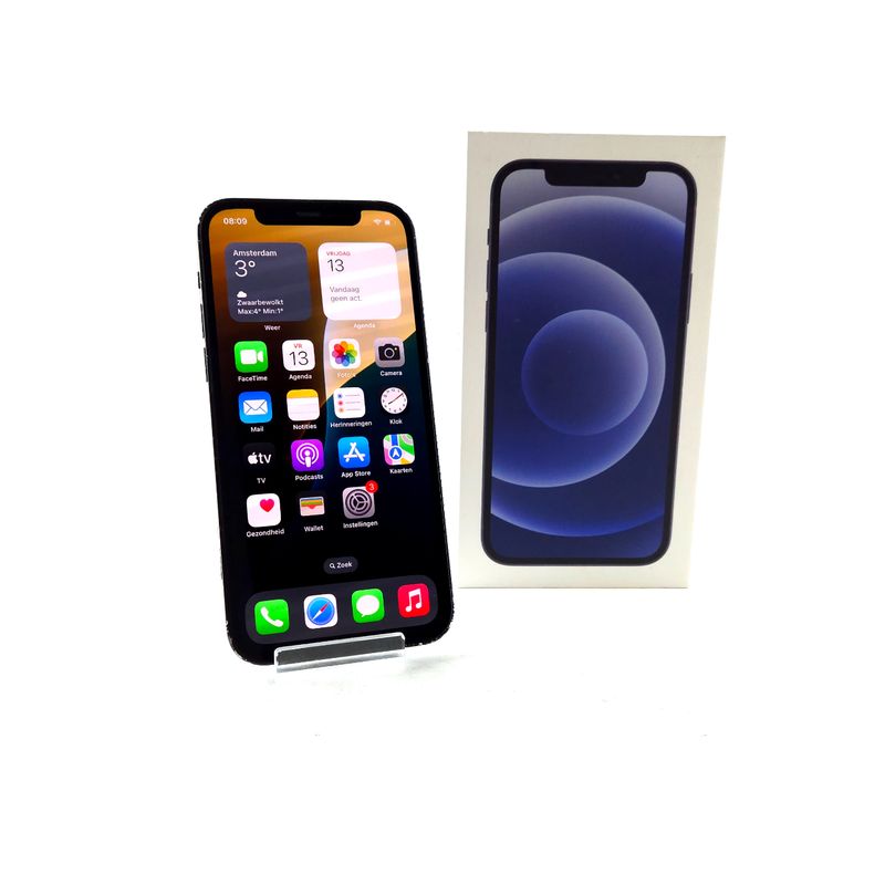 Apple iPhone 12 64GB Krasvrij Scherm! 100%, Midnight | ZGAN