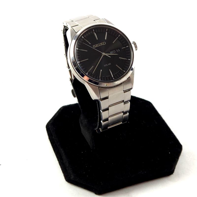 Seiko SNE527P1 Solar, Saffier, Herenhorloge | In Nette Staat