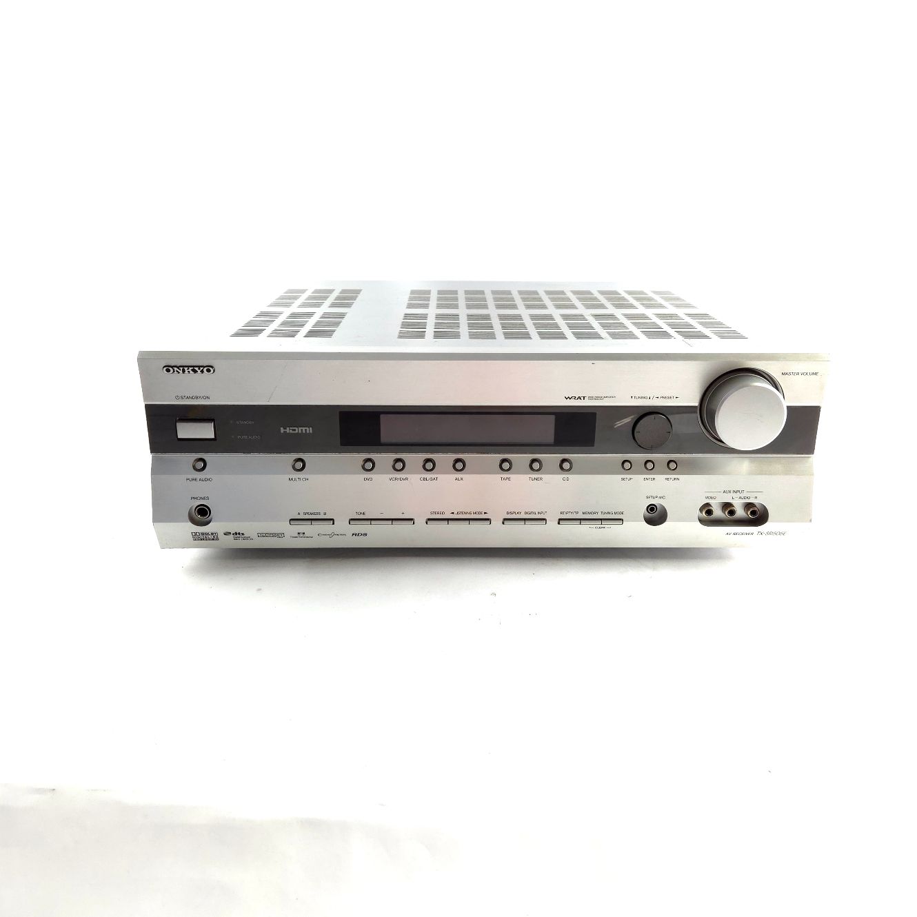 Onkyo, TX-SR505E, Receiver, Zilver/Silver, Excl AB | Netjes