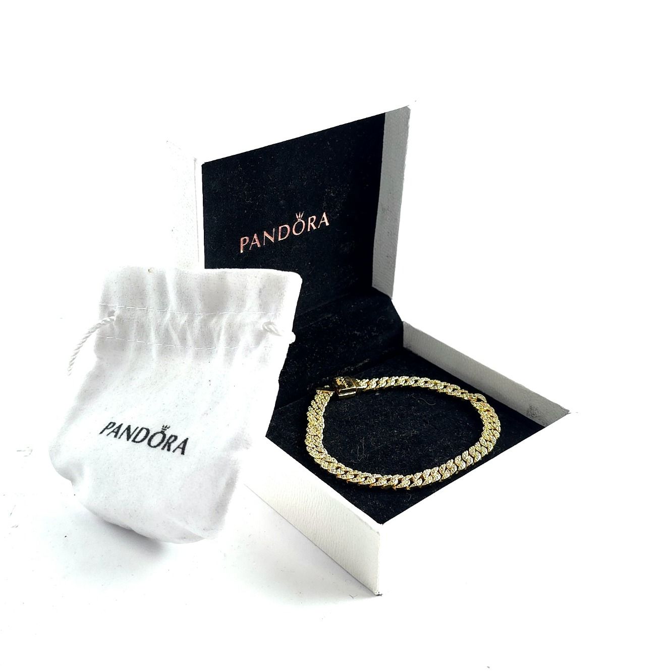 Pandora Timeless Pavé, Goud/Gold, 19CM | In Nette Staat