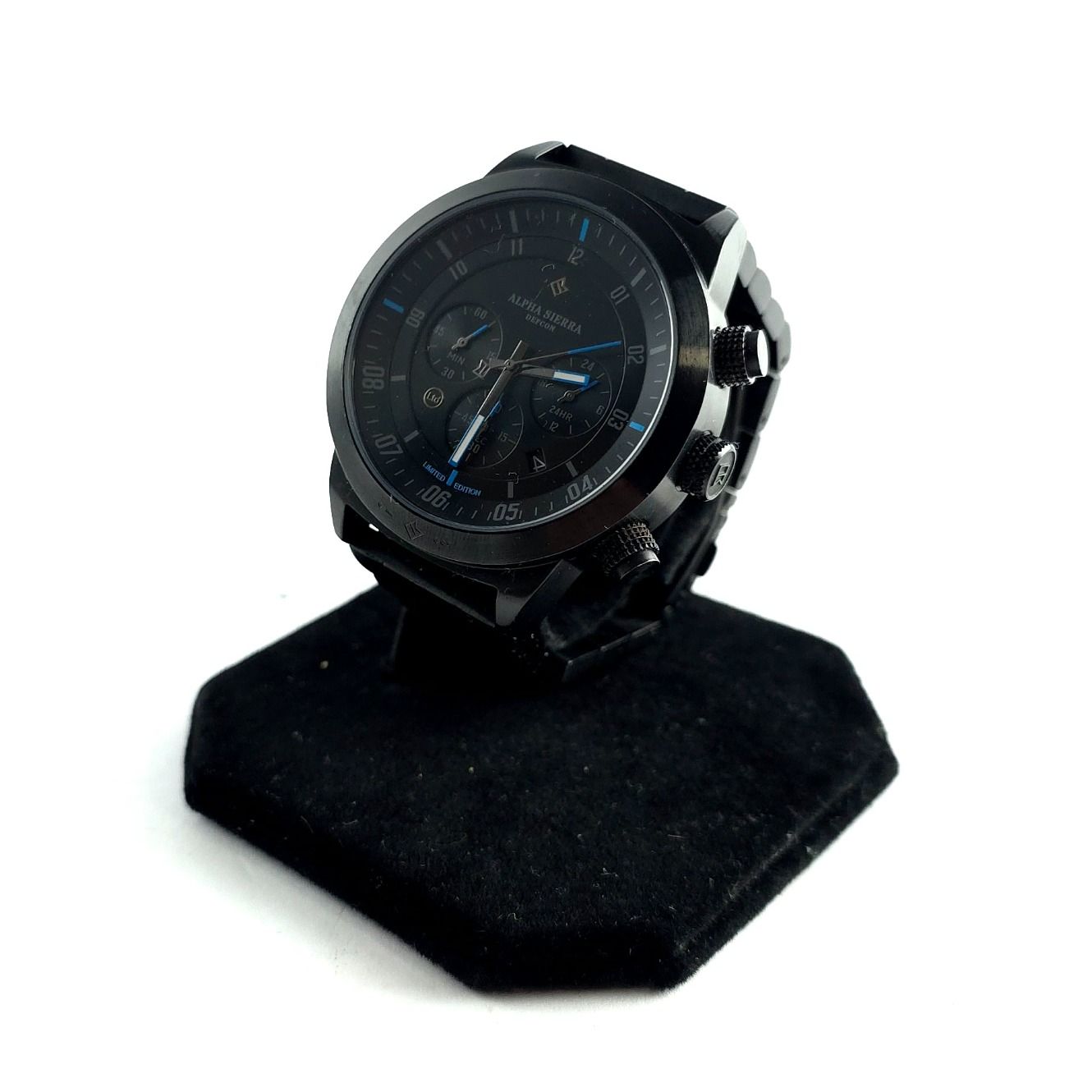 Alpha Sierra, Defcon, 43MM, Zwart/Black | In Nette Staat