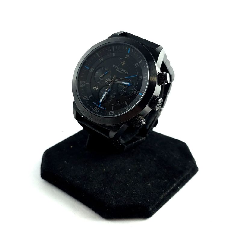 Alpha Sierra, Defcon, 43MM, Zwart/Black | In Nette Staat
