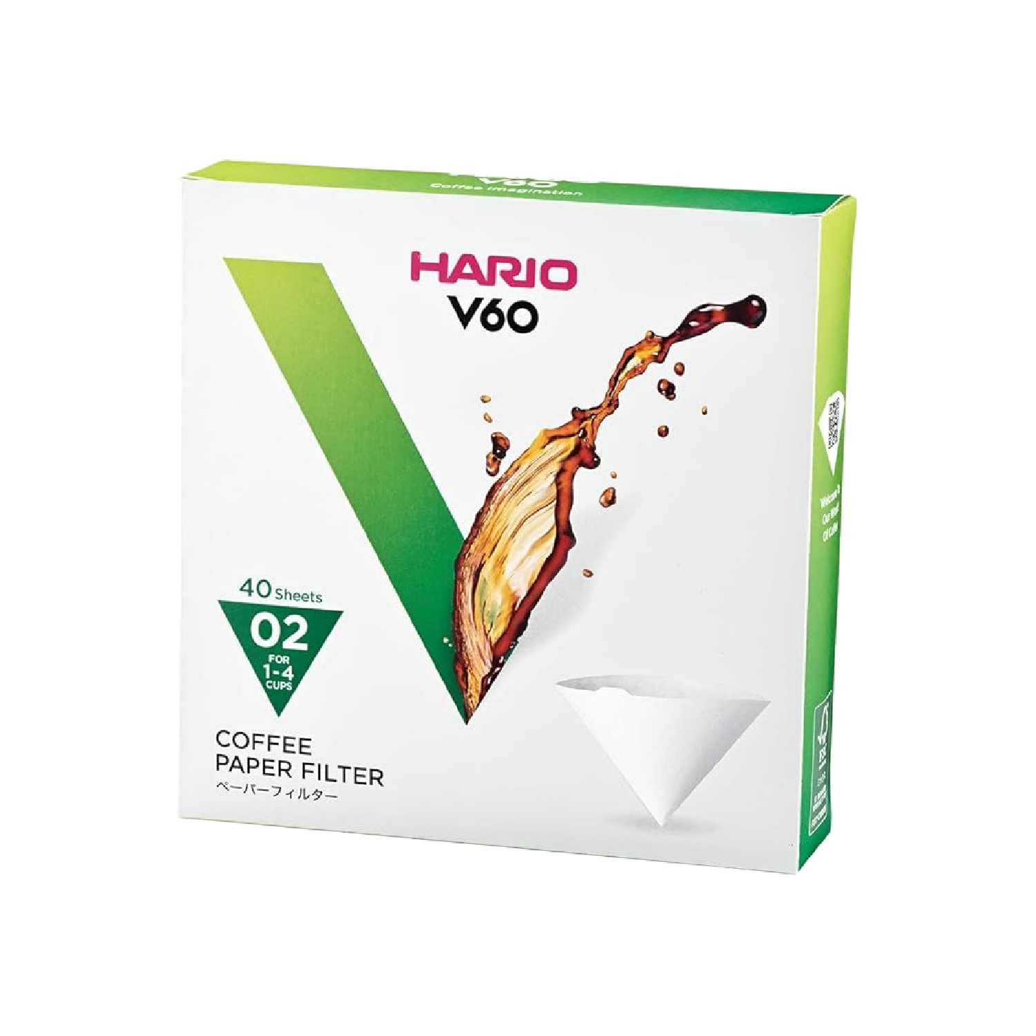 HARIO FILTRE À CAFÉ V60, TAILLE 02 (40 PIÈCES)