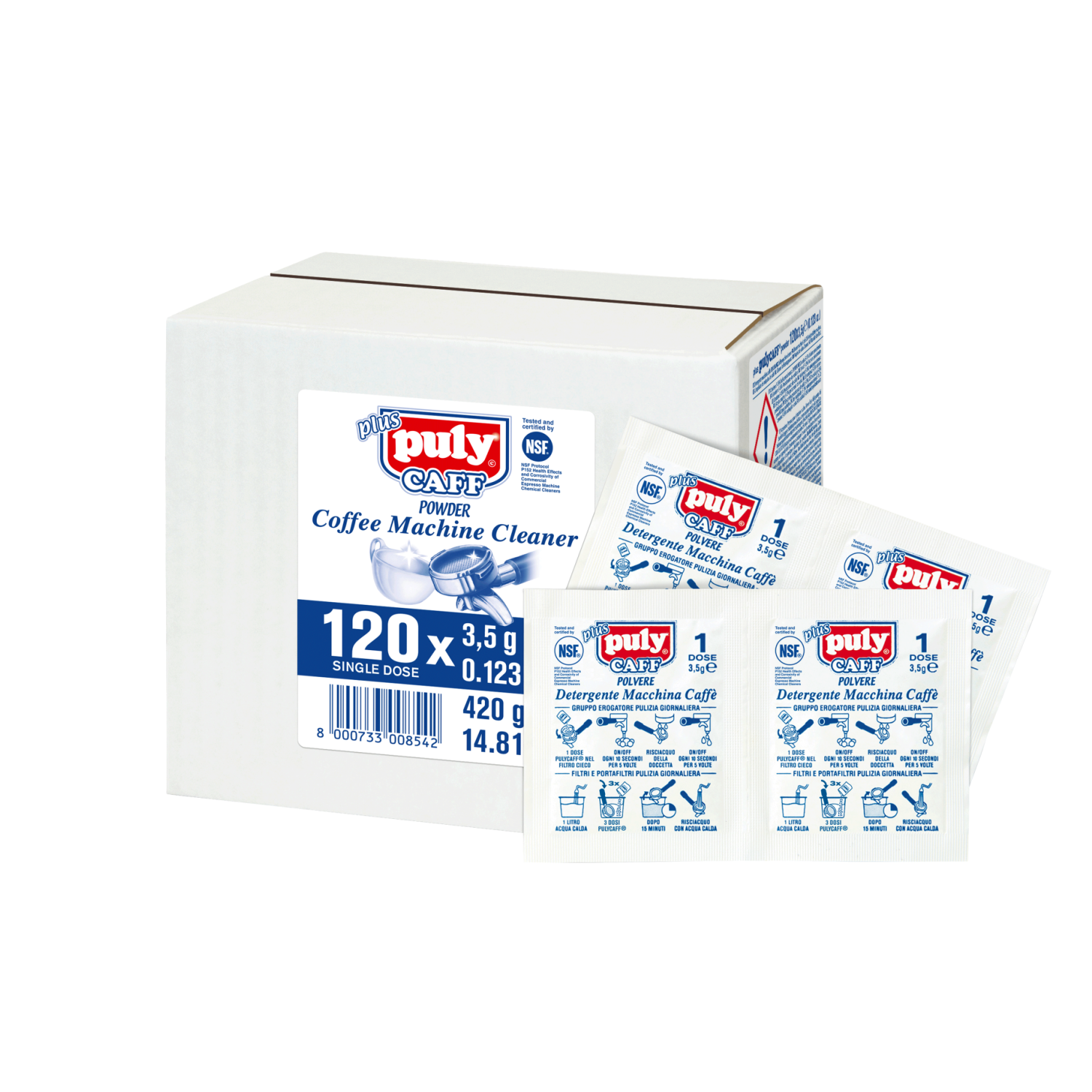 FILTER AND PORTAFILTER CLEANING DETERGENT FOR COFFEE MACHINES PULY CAFF PLUS