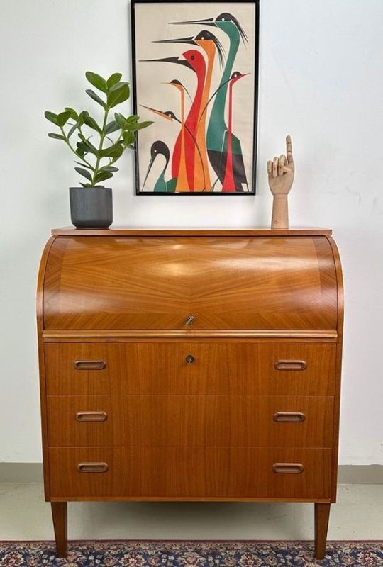 Eleganter Mid Century Sekretär / Schreibtisch