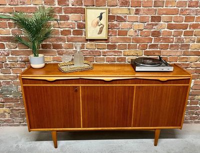 Mid Century Teak Sideboard Made in Sweden, gelabelt