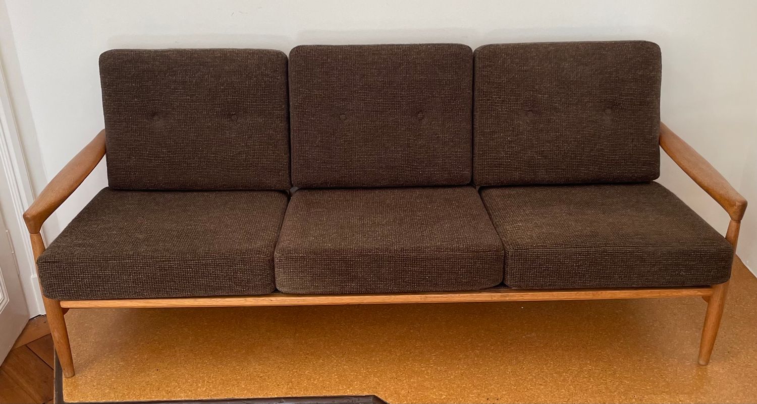 Mid Century Teak 3er Sofa