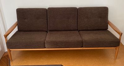 Mid Century Teak 3er Sofa