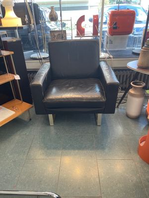 Vintage Kernleder Design Lounge Chairs