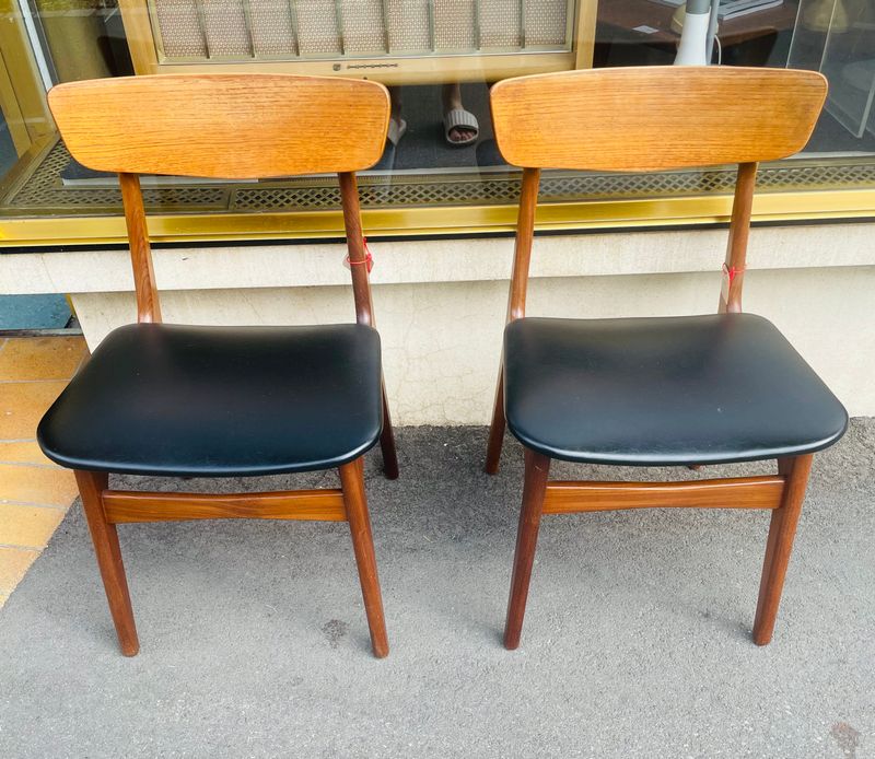 Mid Century Teak Stühle, Design Schiønning &amp; Elgaard