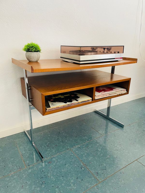 Mid Century Teak Phono-Möbel / Beistelltisch
