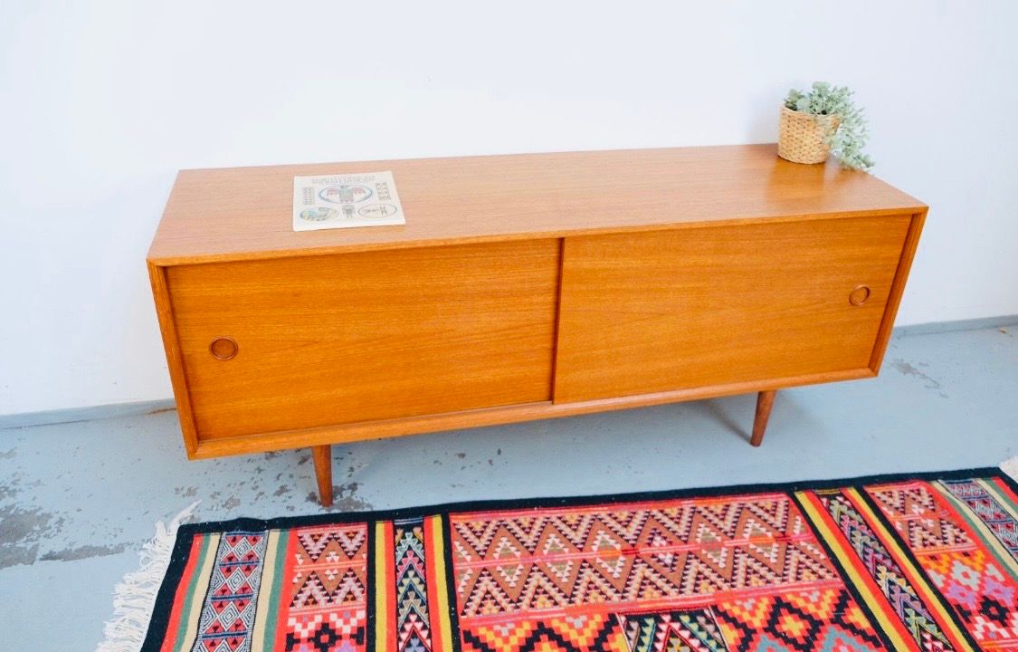 Mid Century Teak Sideboard, Design Lothar Wegner