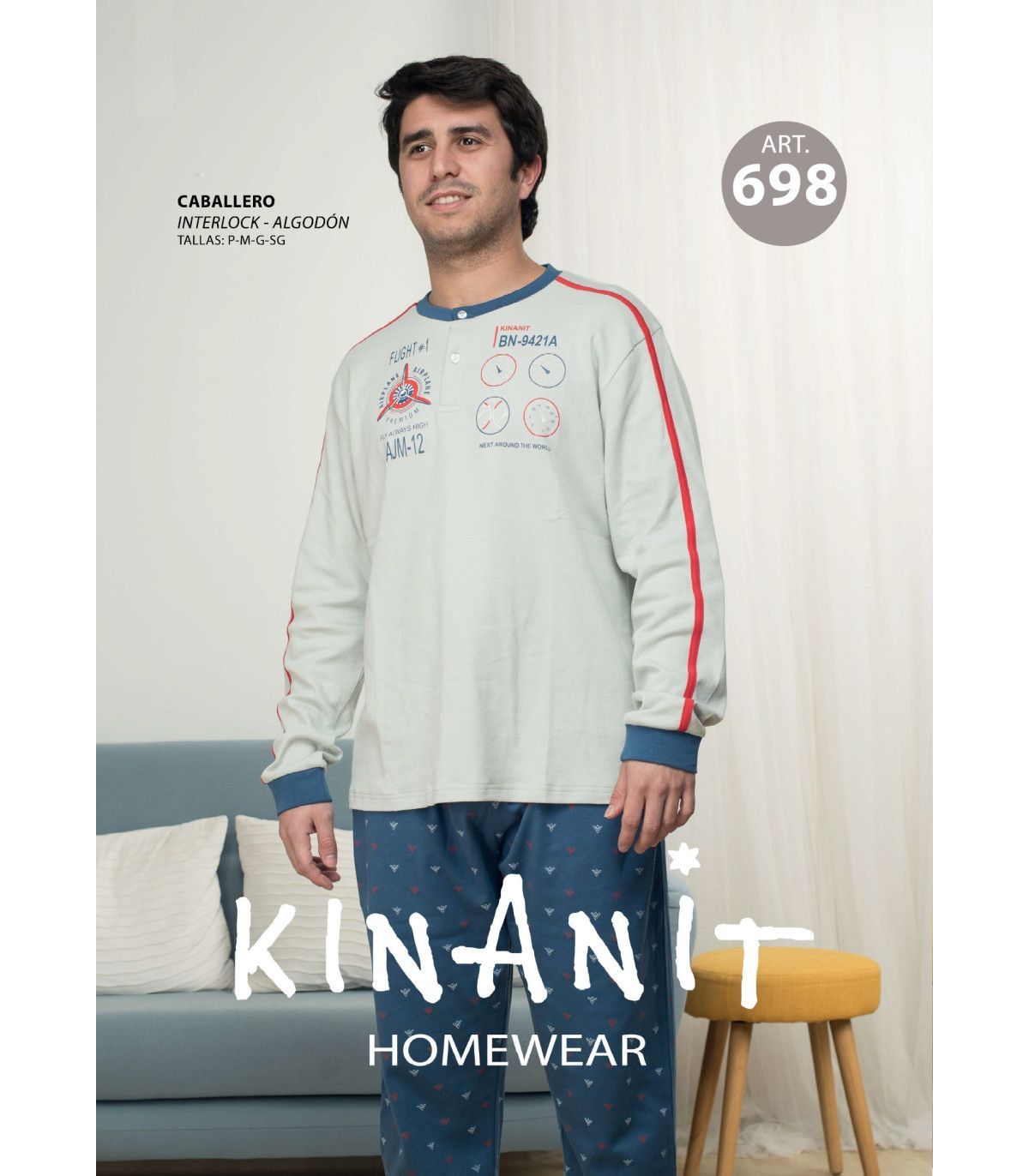 PIJAMA DE CABALLERO KINANIT 698