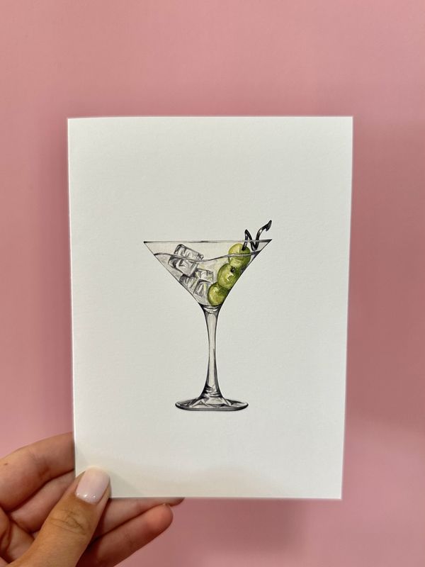 Martini Greeting Card