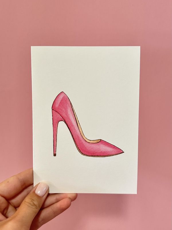Pink Pump Greeting Card