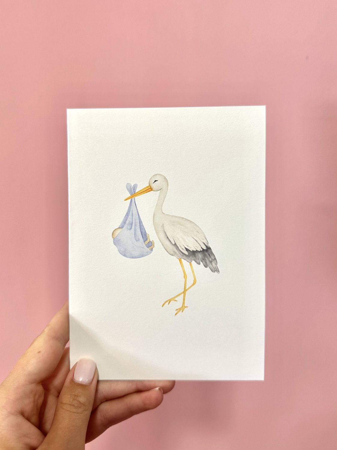 It's a Boy Stork Greeting Card