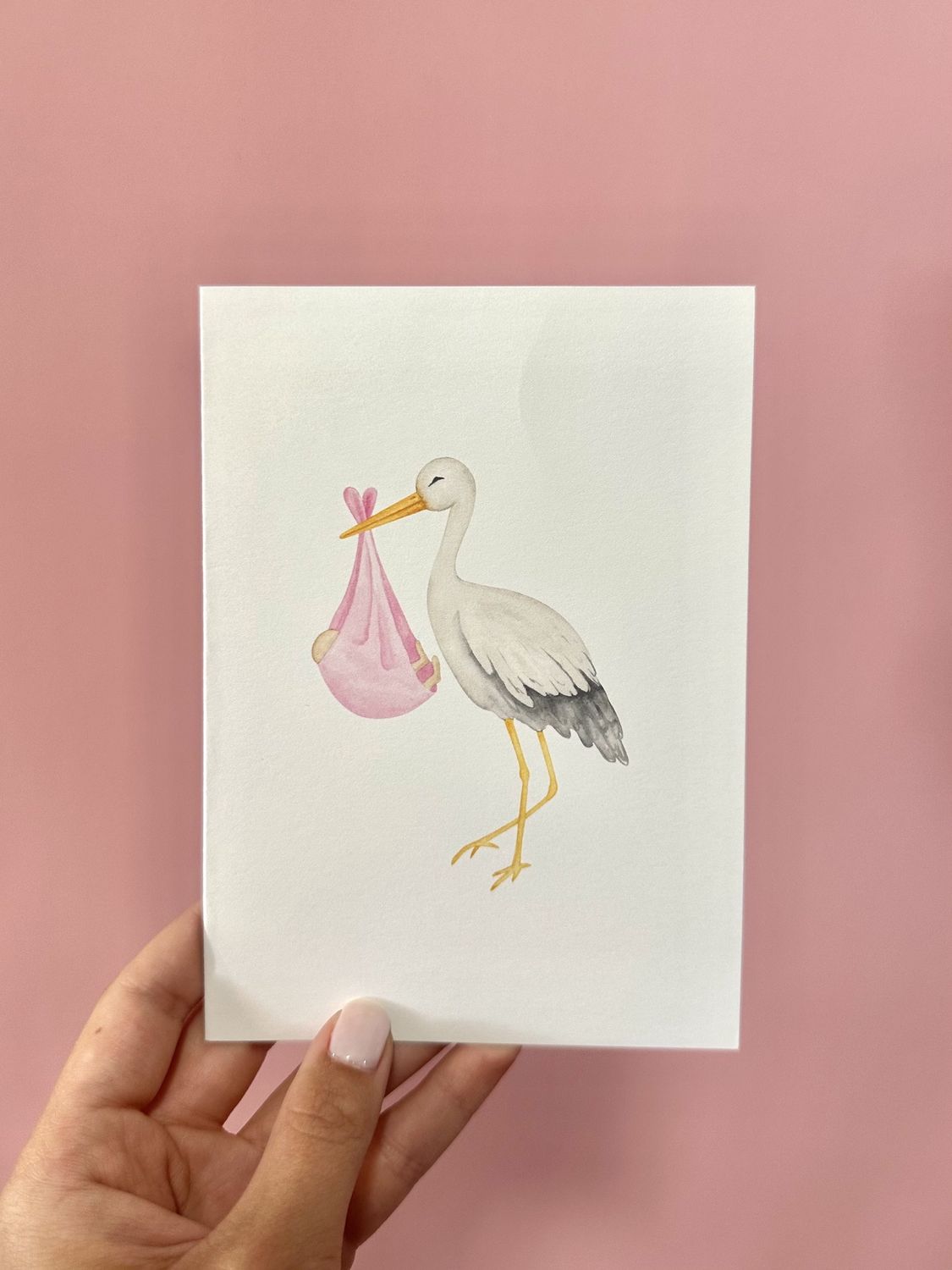 It's a Girl Stork Greeting Card