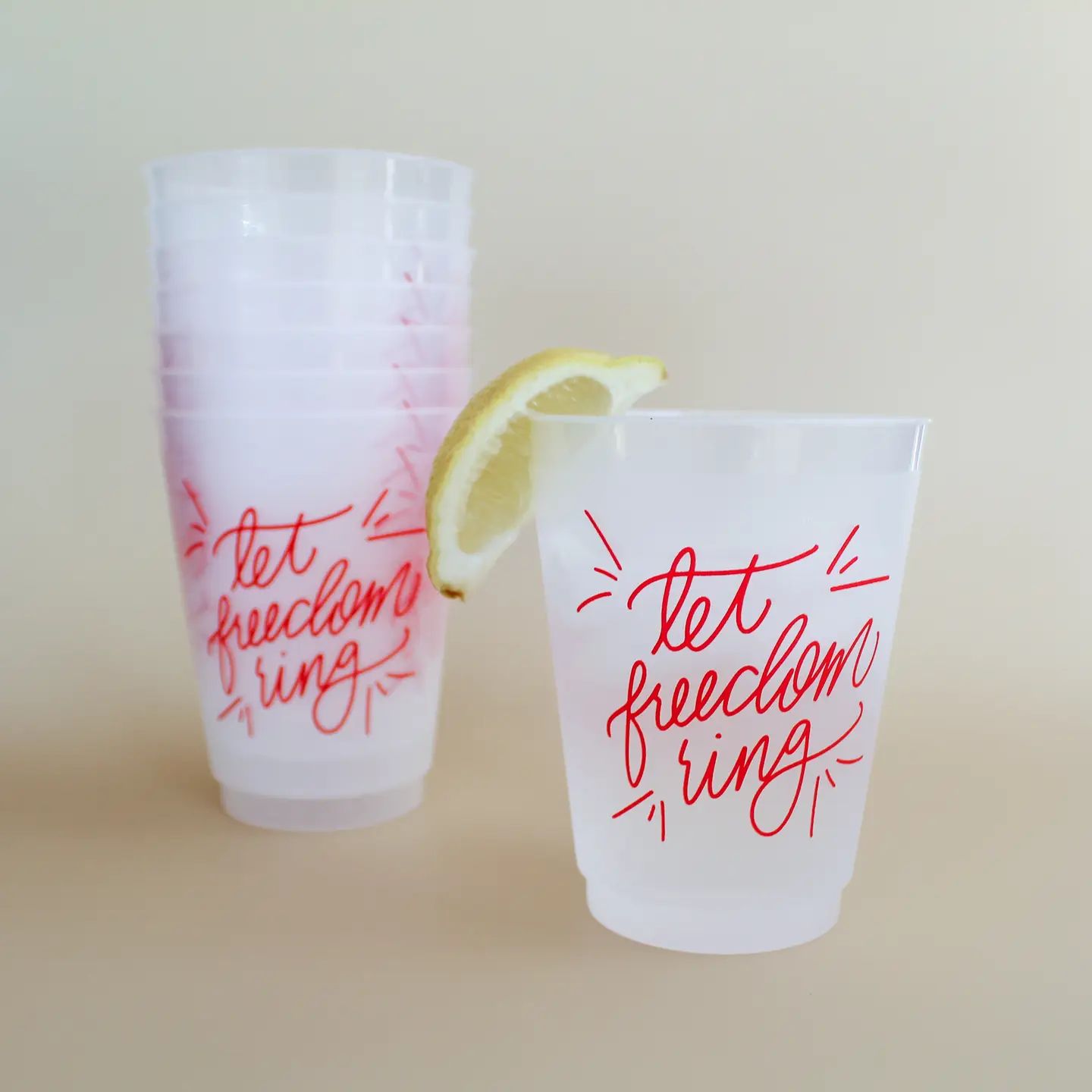 Let Freedom Ring Frosted Cups