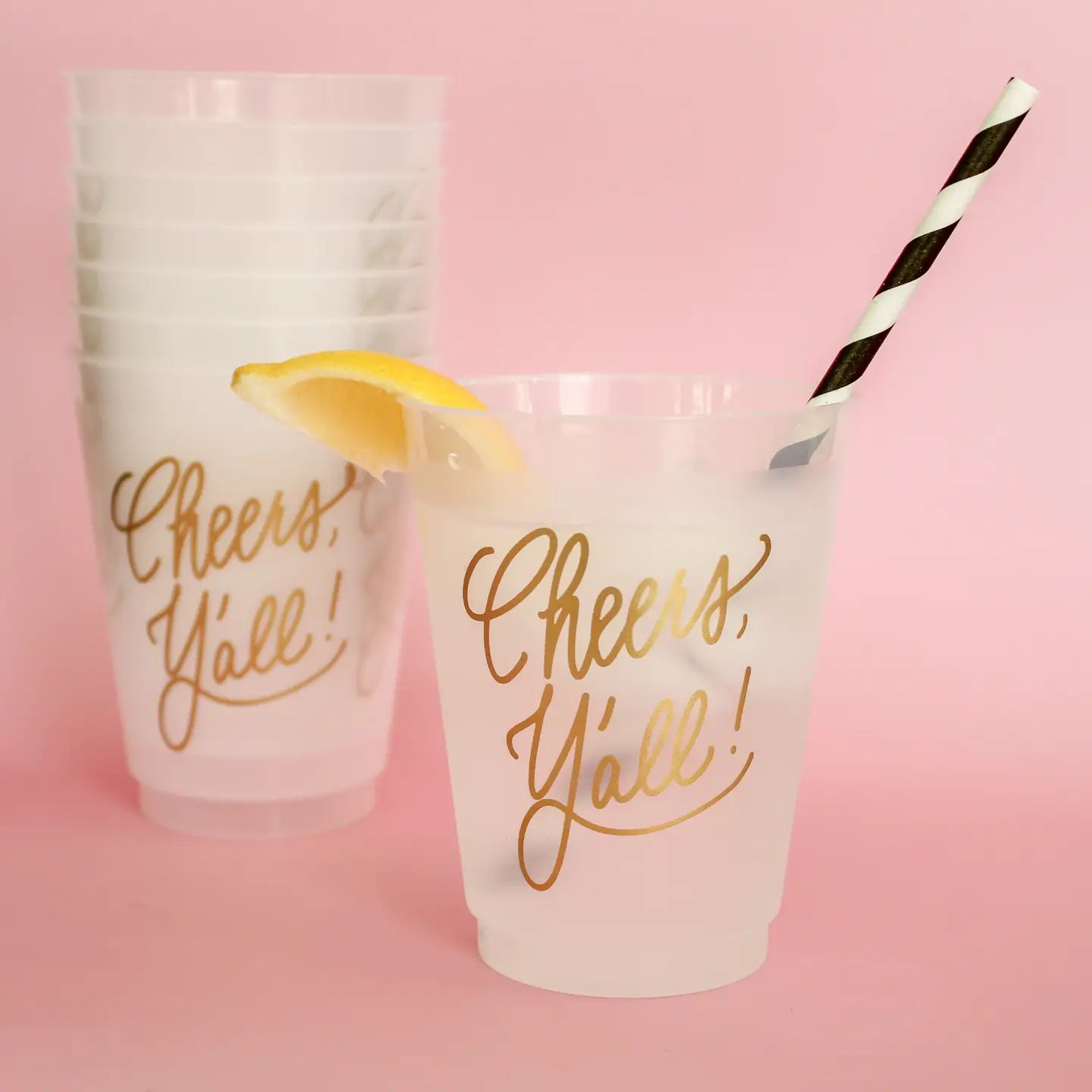 Cheers Y'all Frosted Cups