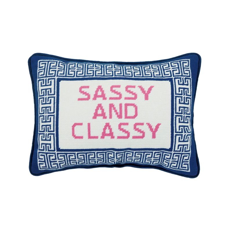 Sassy and Classy Needlepoint Pillow