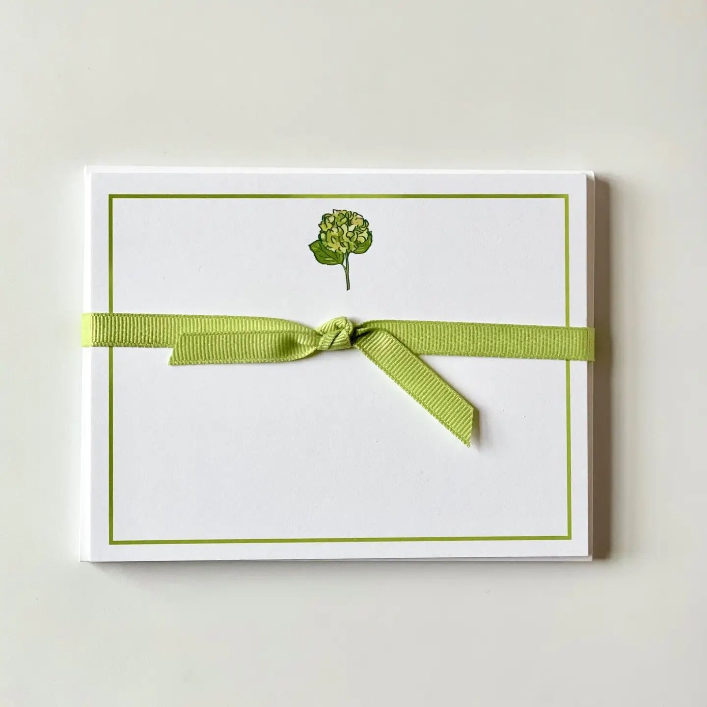 Green Hydrangea - Flat Notecards