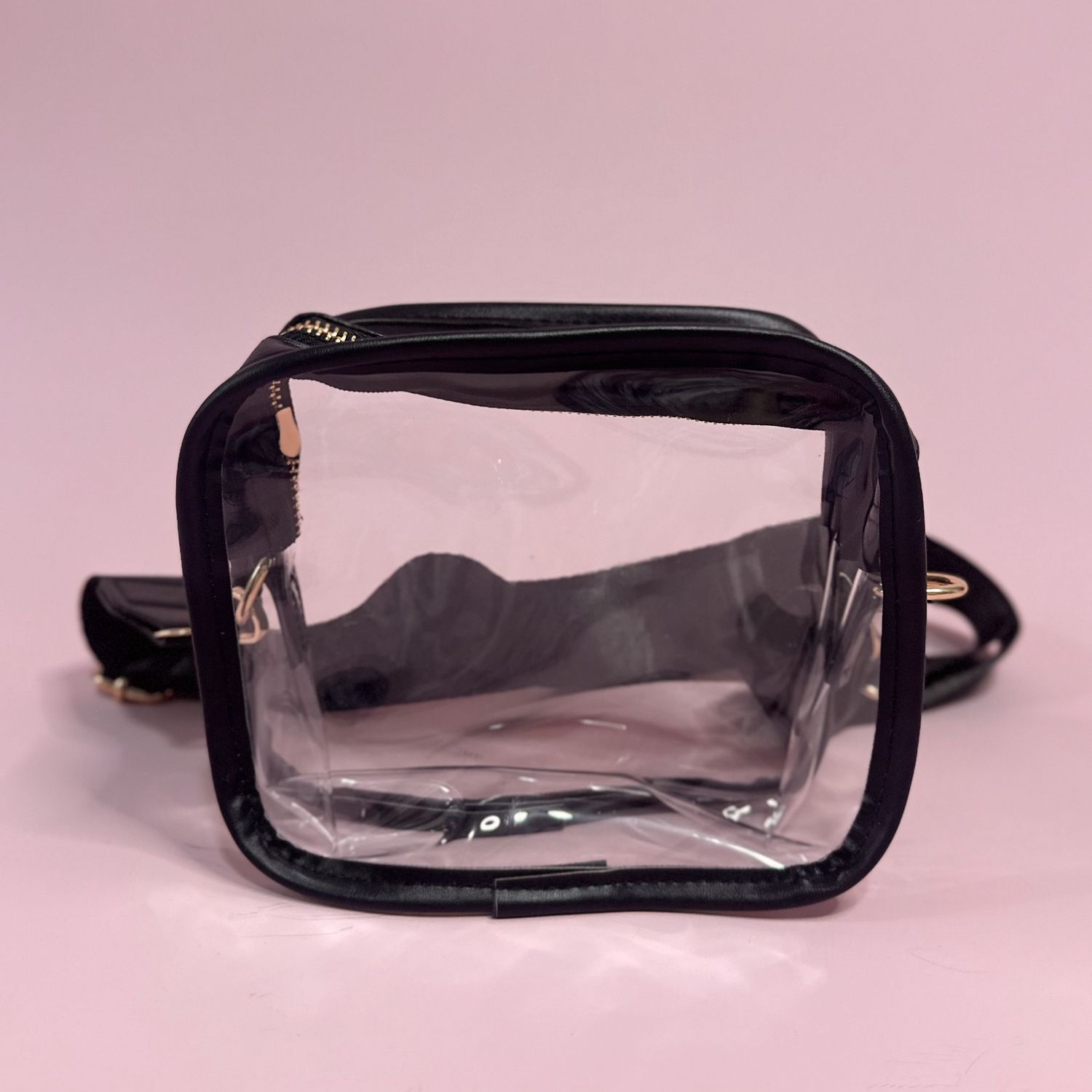 Clear Stadium Purse, Color: Black