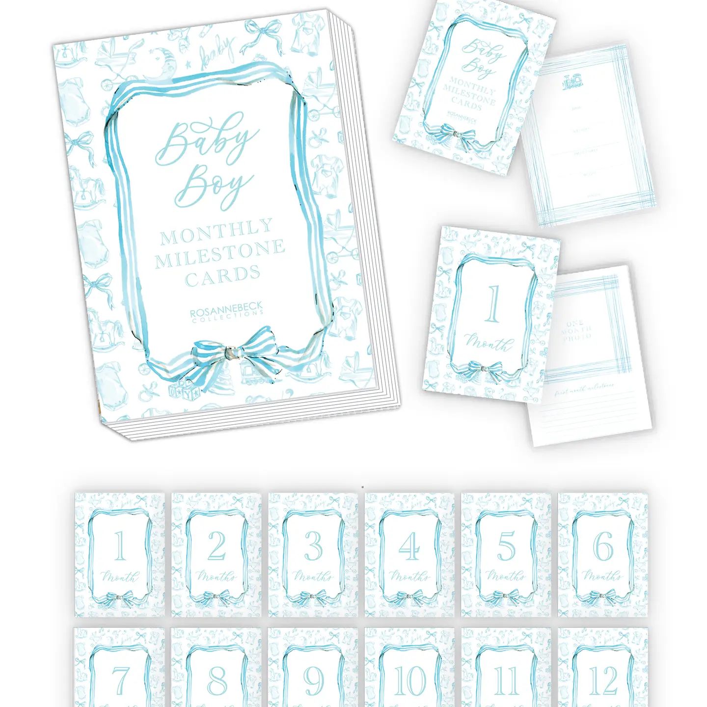 Baby Blue Milestone Cards