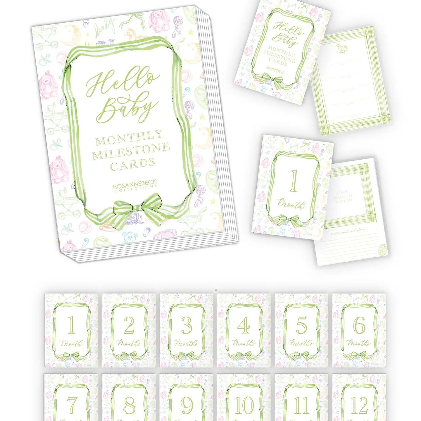 Multi Color Baby Milestone Cards