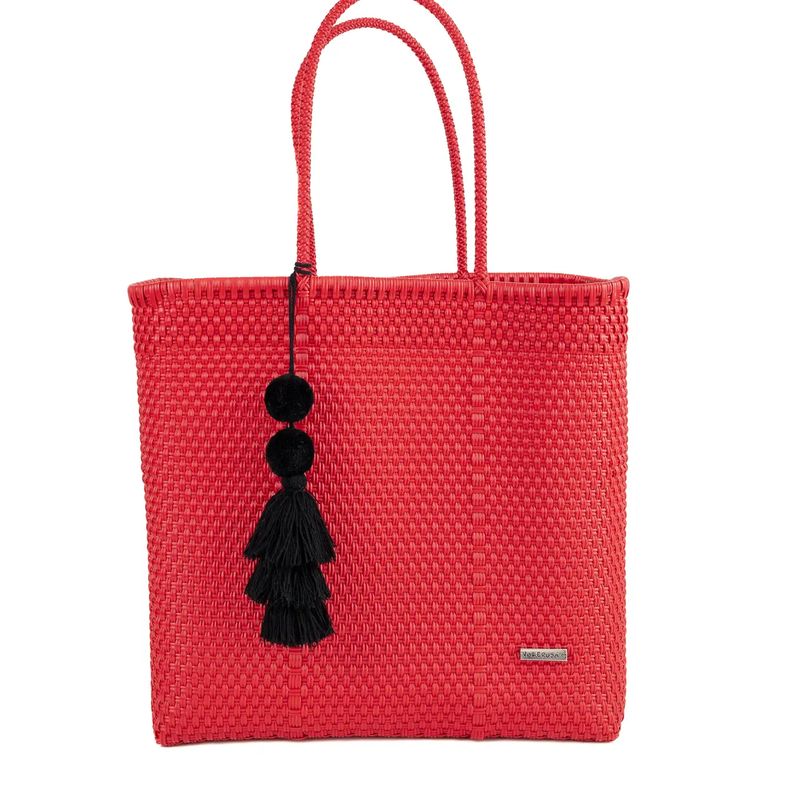 Solid Red Jumbo Tote