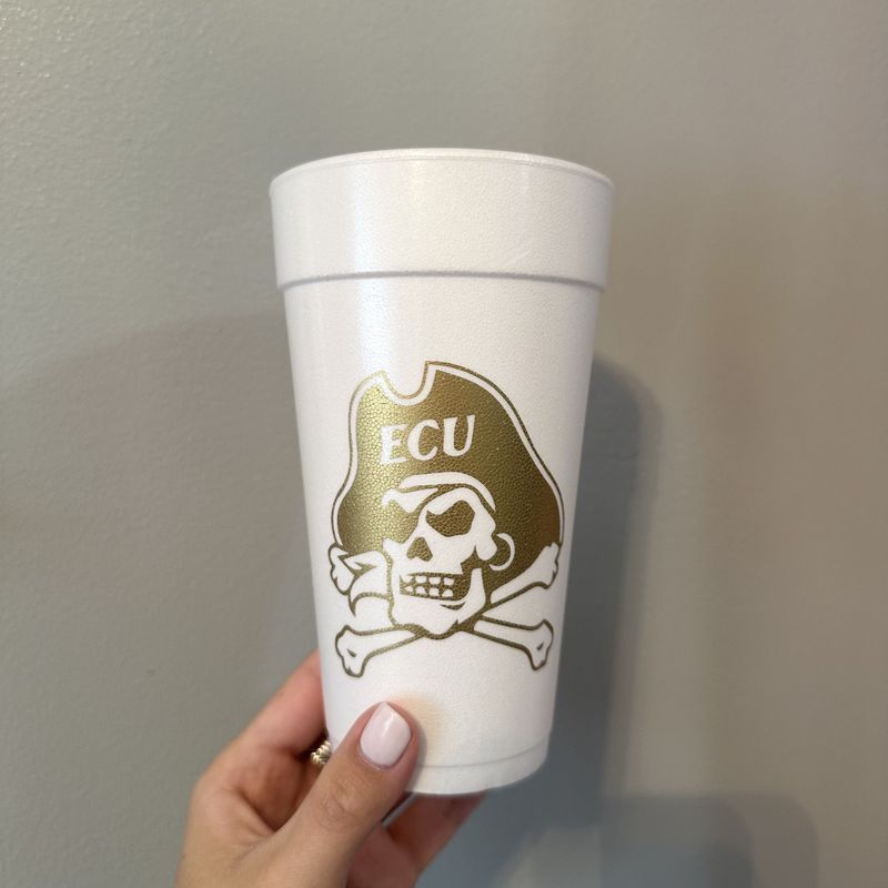 Gold Pirate Styrofoam Cups