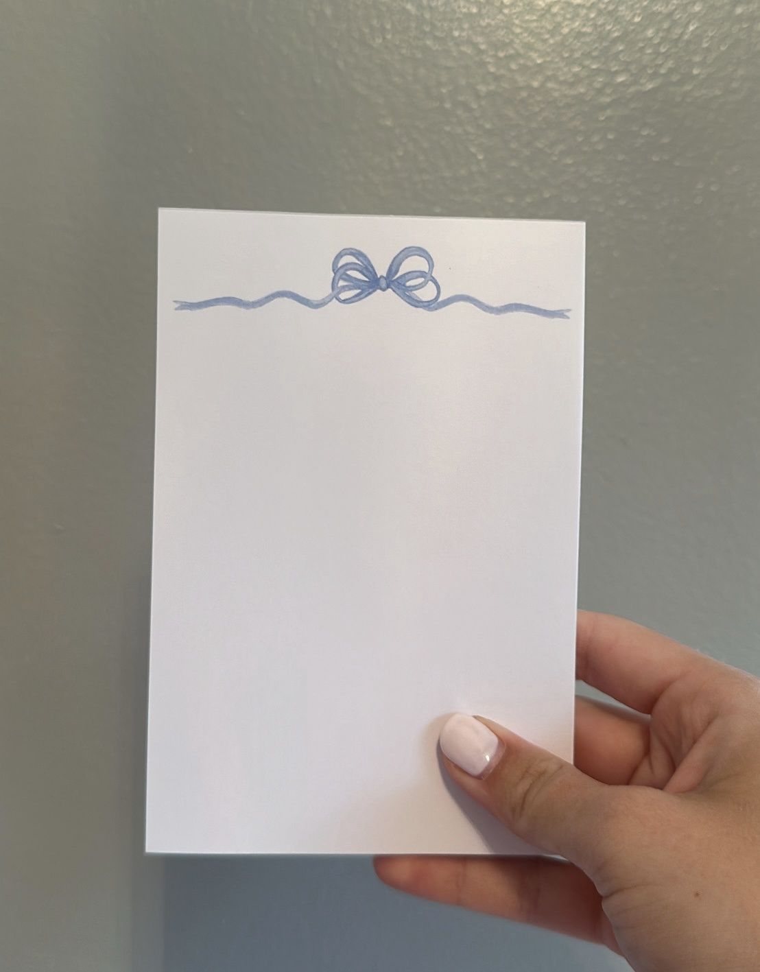 Blue Bow Notepad