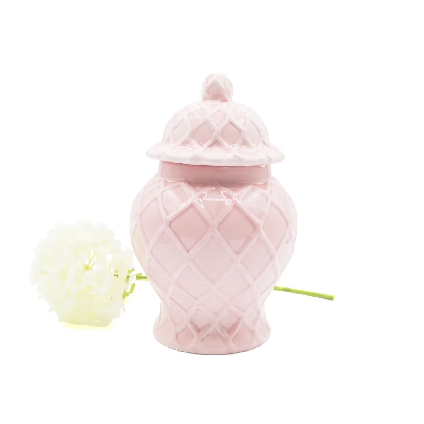 Small Pink Ginger Jar