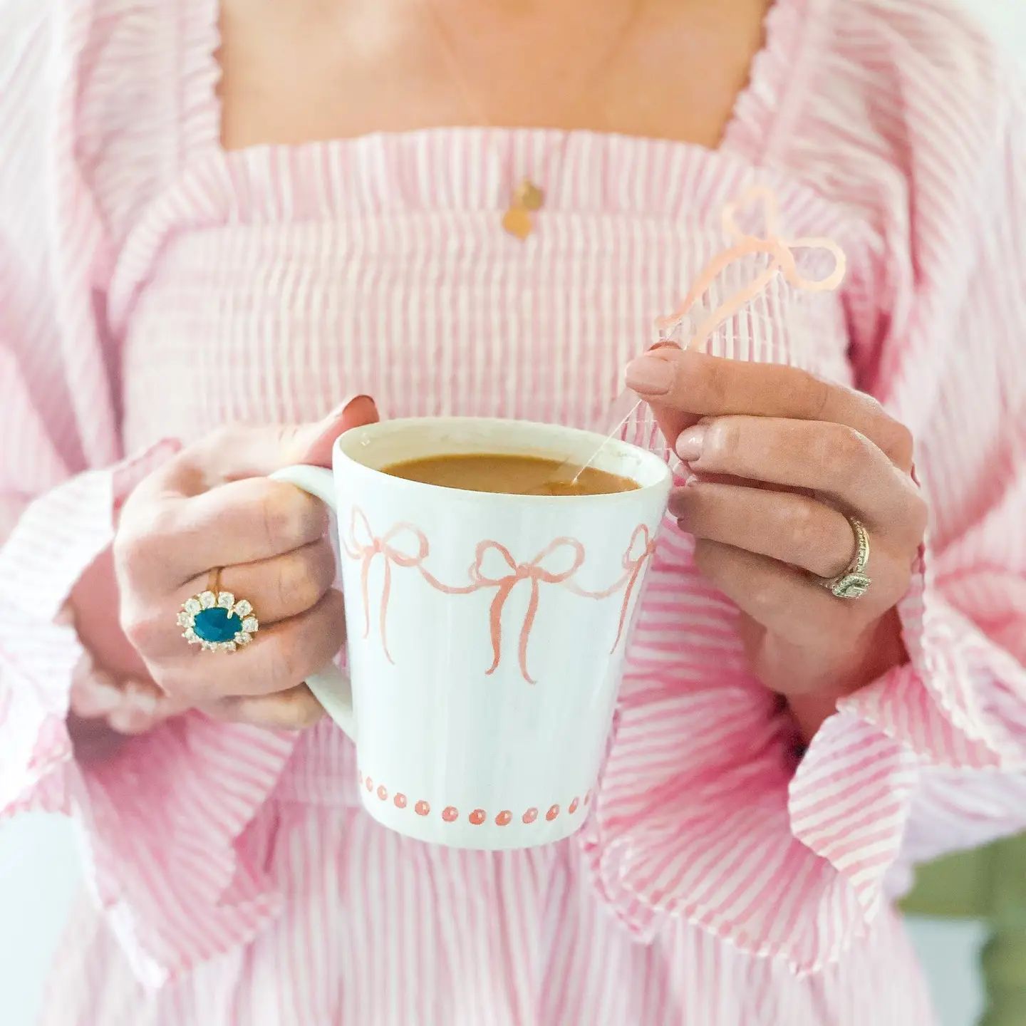 French Bows Latte Mug