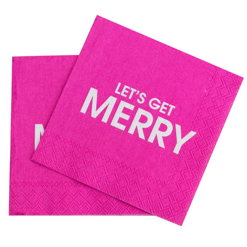Let's Get Merry Cocktail Napkins