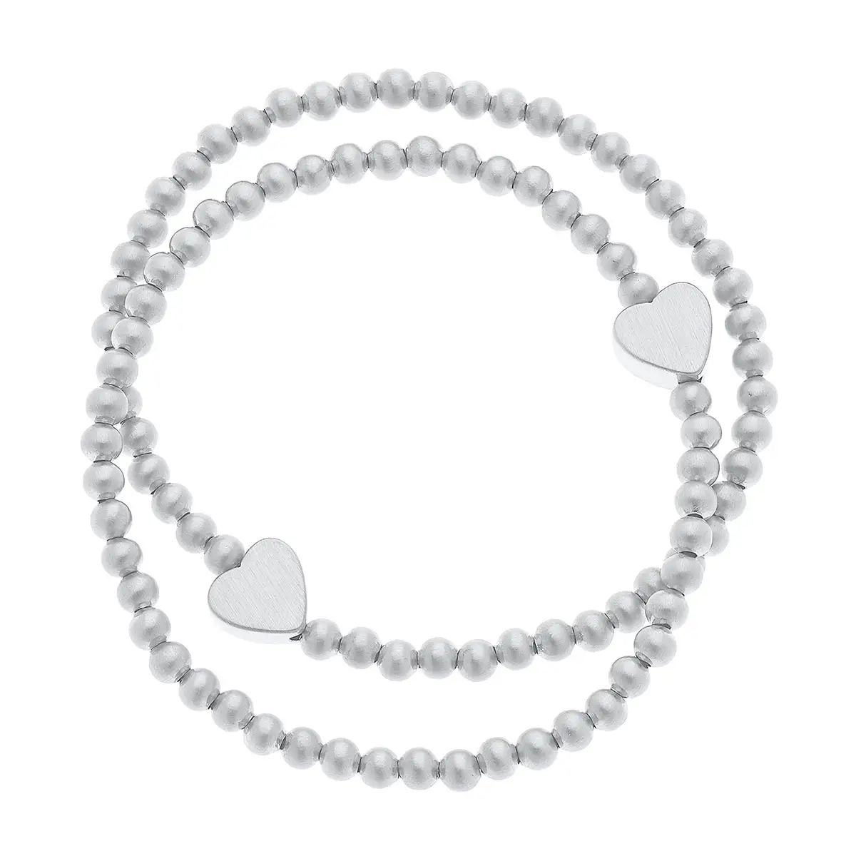 Silver Heart Stretch Bracelet
