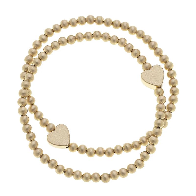 Heart Bead Stretch Bracelet