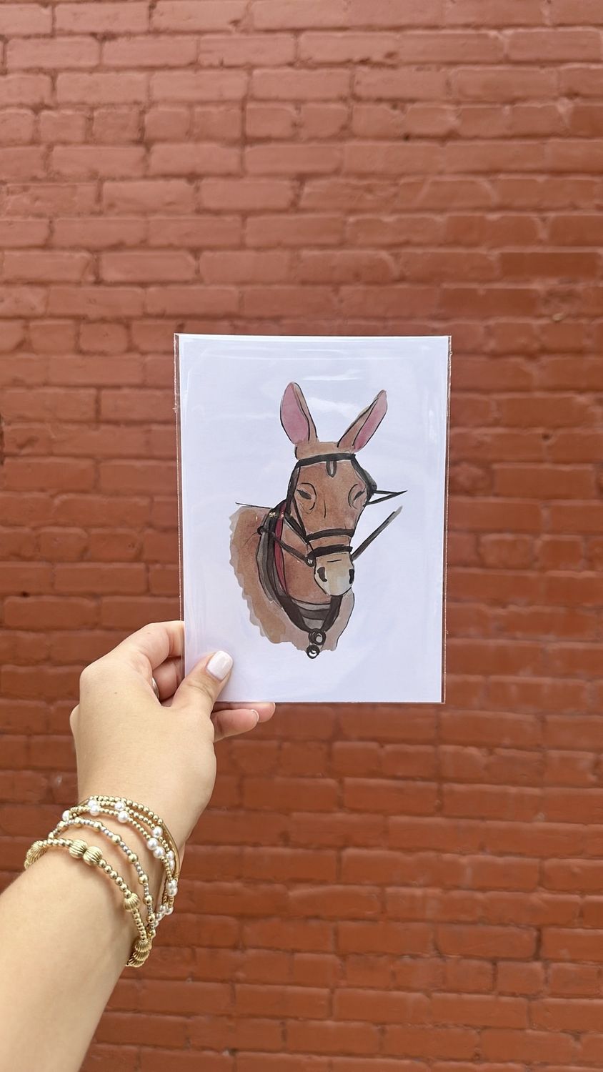 Mule Art Print, Size: 5x7